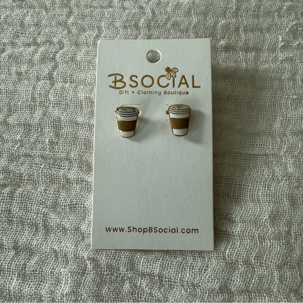 Coffee Cup stud Earrings